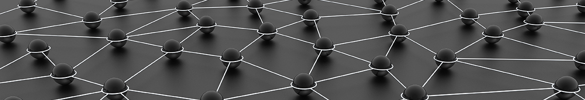 Global engagement - black spheres connected by silver wires 